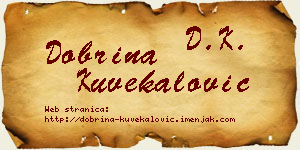 Dobrina Kuvekalović vizit kartica